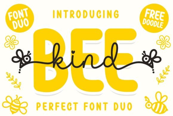 Bee Kind Duo: A Playful Font for Adorable Branding