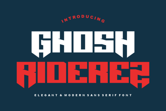 Ghosh Riderez – A Bold Sans Serif Font for Modern Branding