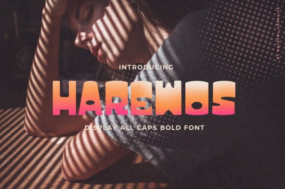 Harewos: A Bold Display Font for Handmade Creations