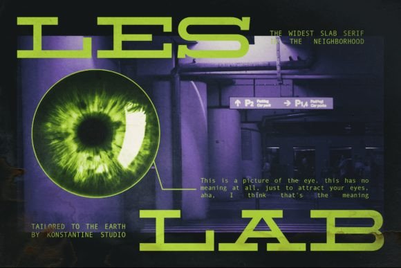 Leslab: A Bold Serif Font for Eye-Catching Branding