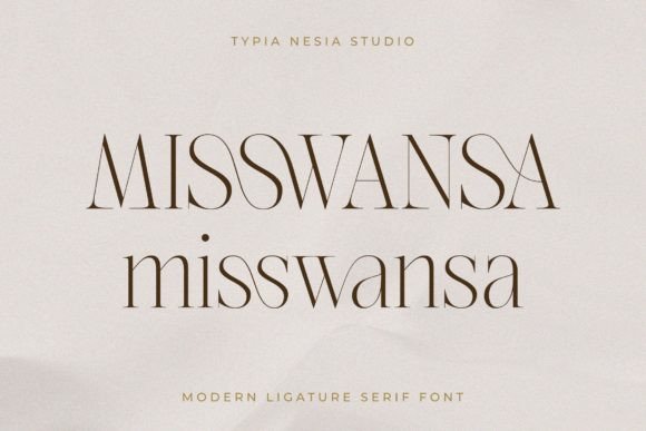 Misswansa: A Modern Serif Font for Handmade Magic