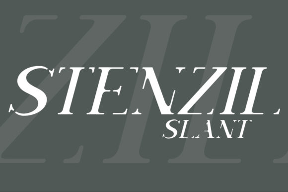 Stenzil Slant: A Modern Display Font for Editorial Design