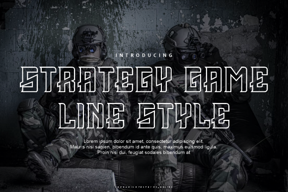Strategy Game Line Font for Bold Branding