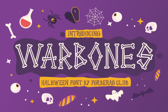 Warbones: A Spooky Decorative Font for Halloween Projects